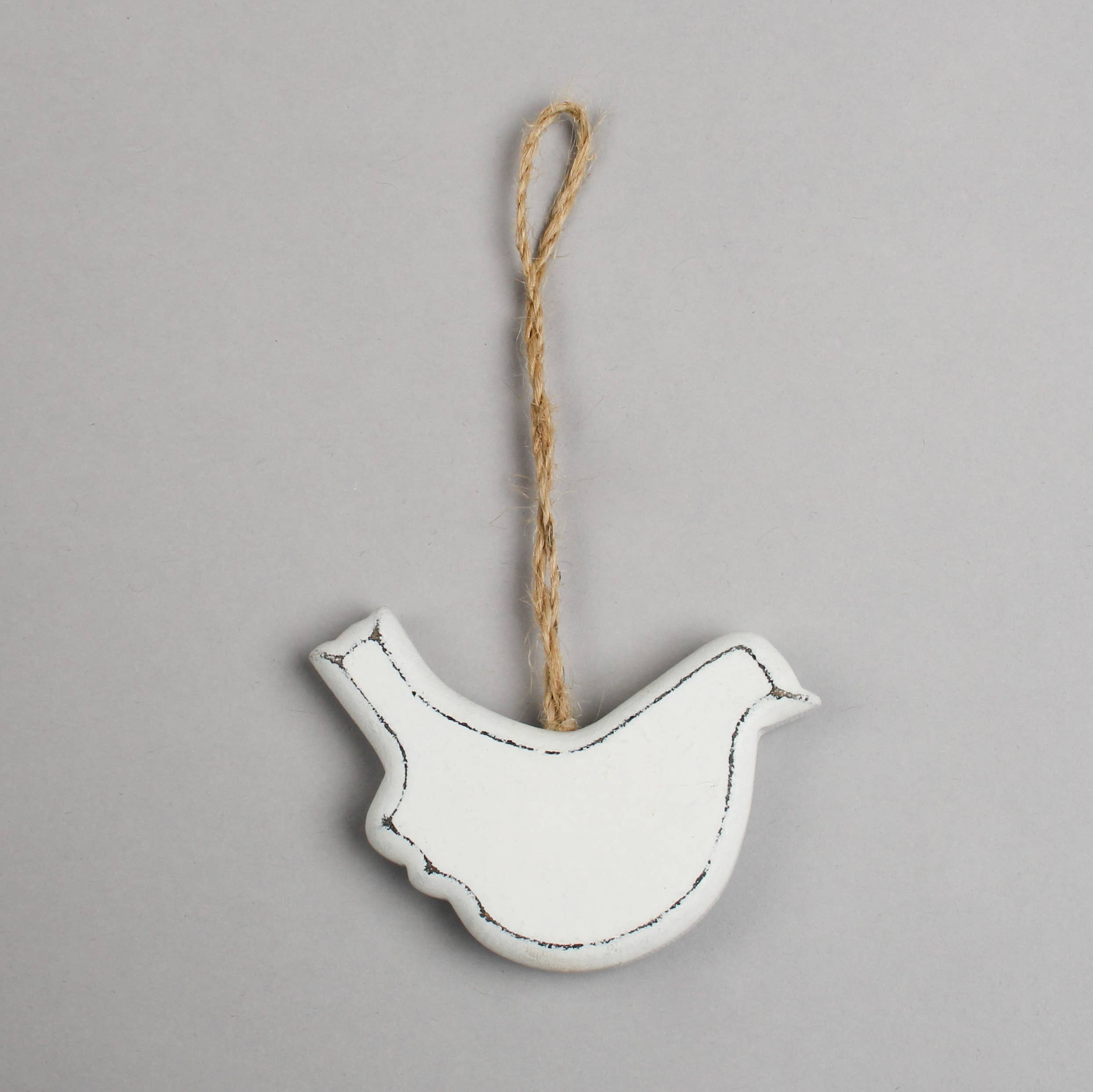 Shabby Chic White Bird Hanging Decoration | Vintage Decor