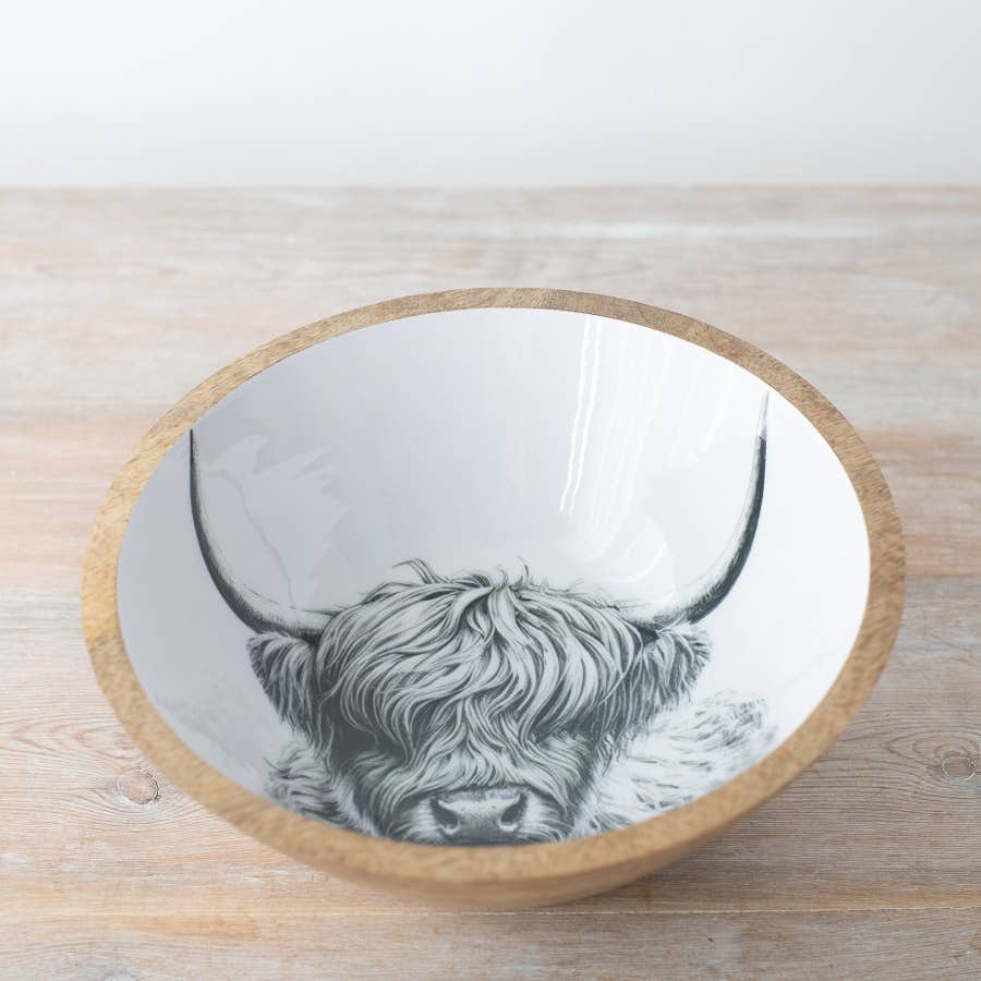 Highland Cow Enamel Bowl