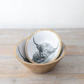 Highland Cow Enamel Bowl