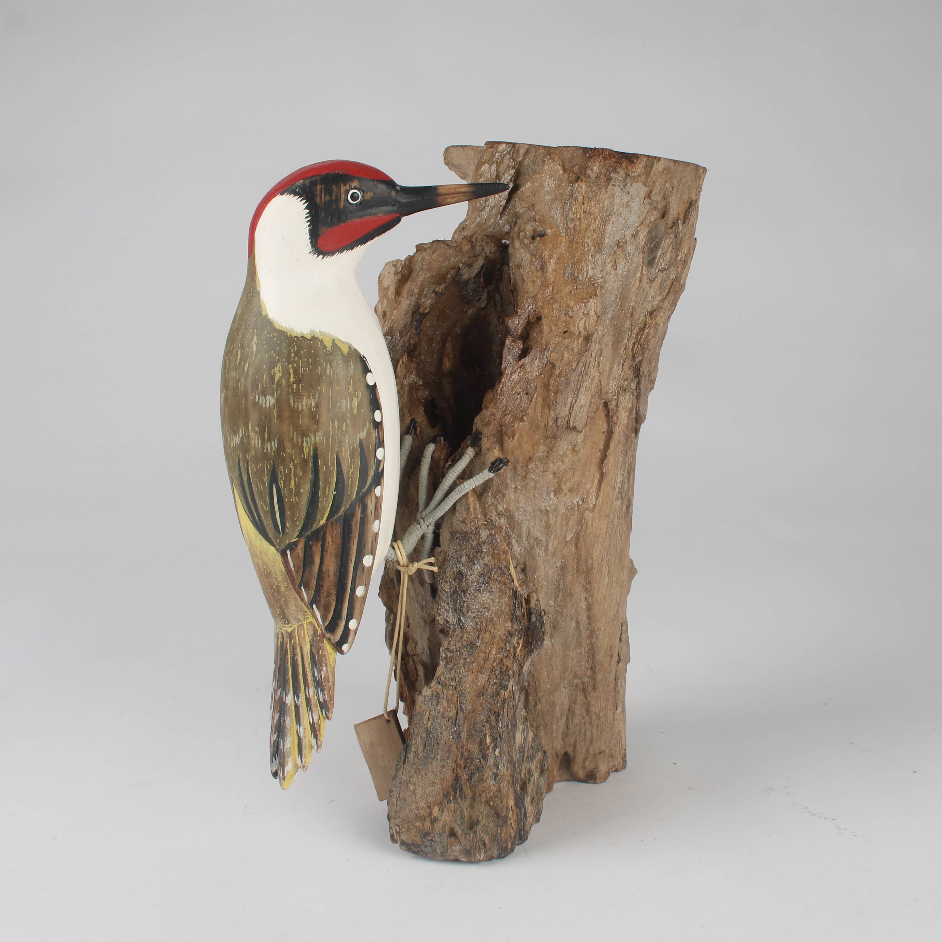 Hand Carved Green Woodpecker by Archipelago