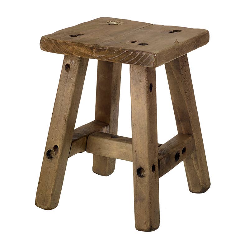 HIGH WOODEN STOOL